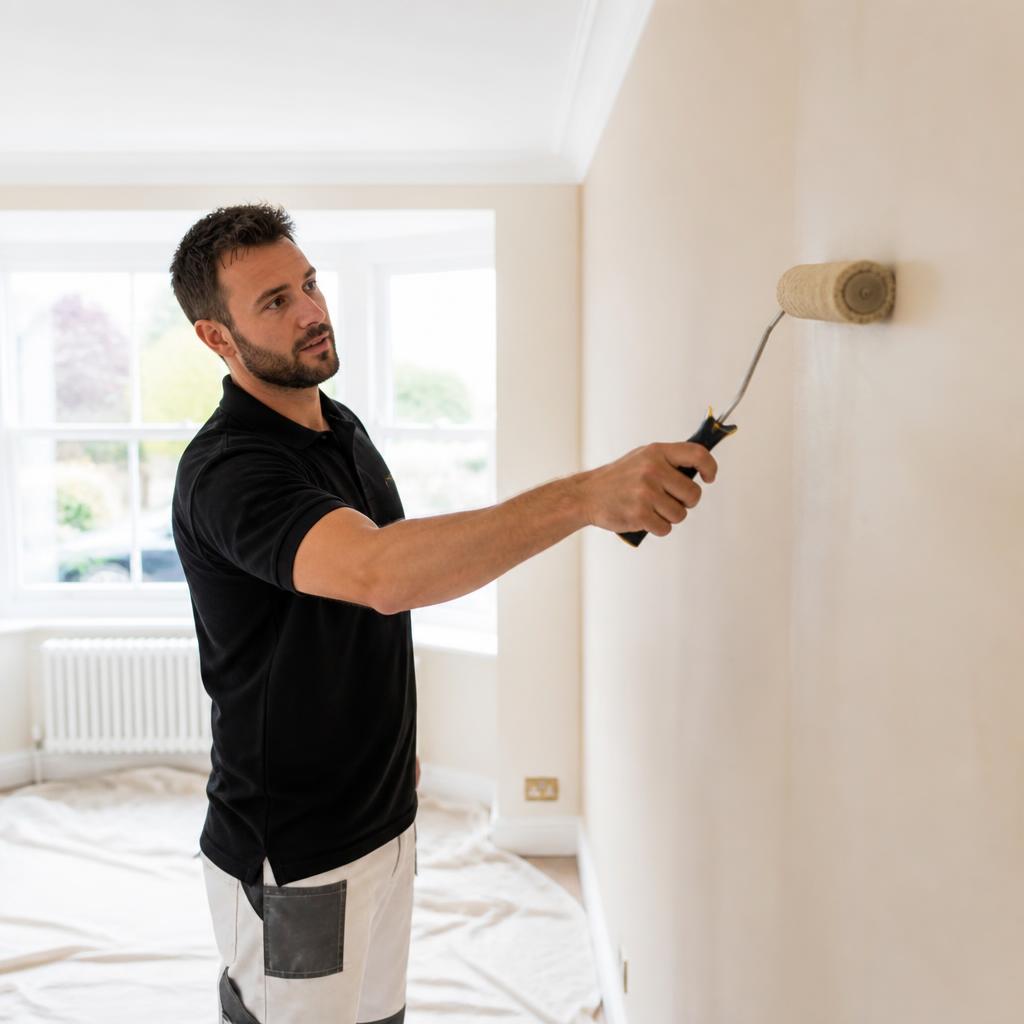Decoration tradesperson from The CC Maintenance Ltd at work